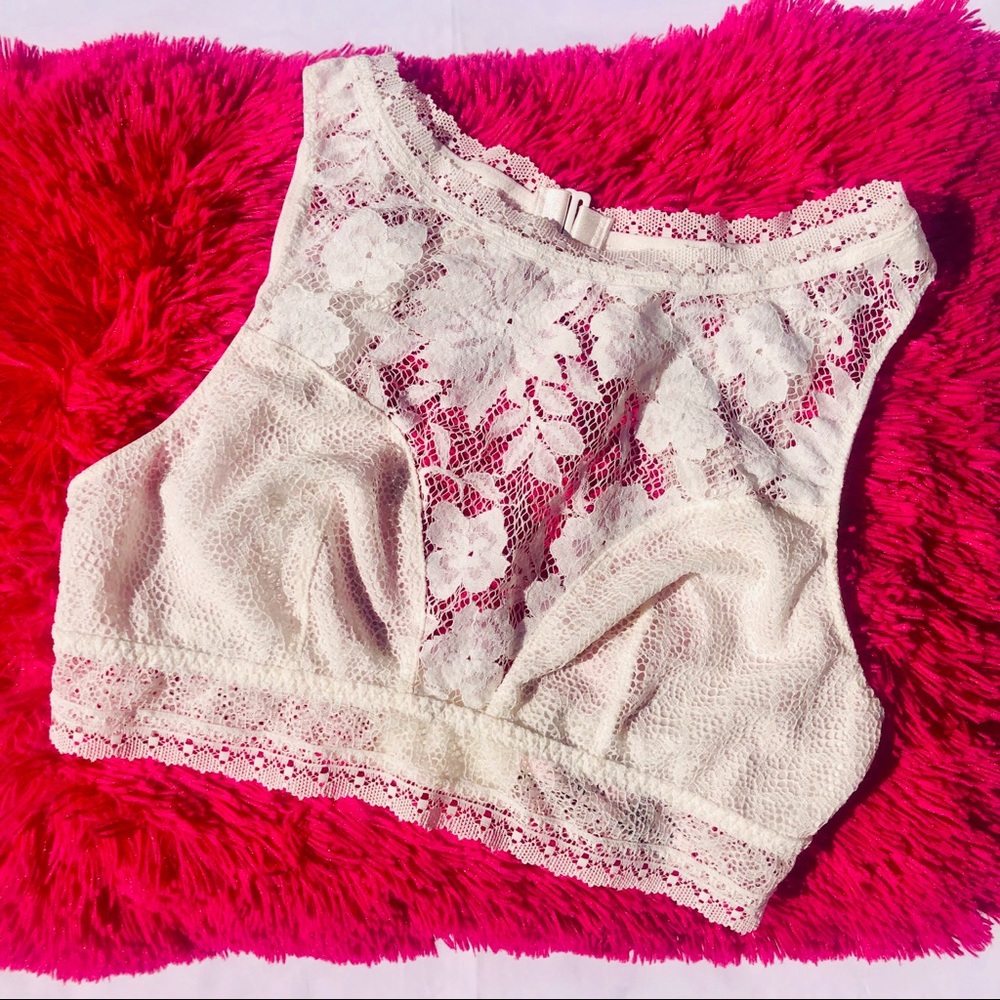 Victoria’s Secret Open Back White Lace Bralette
